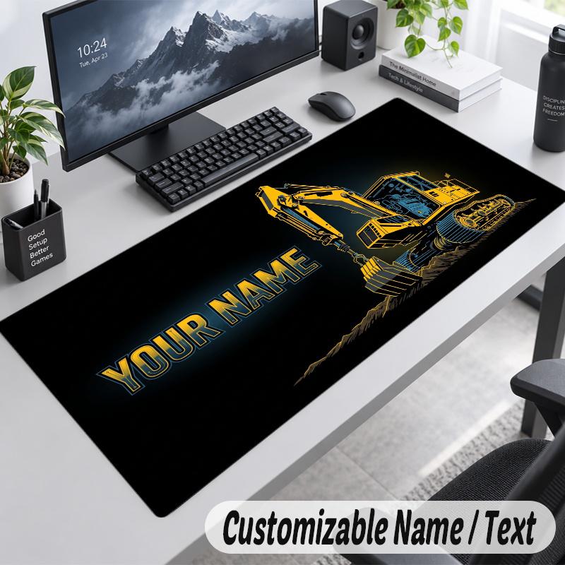 Komatsu Personalized Large Mouse Pad Custom Name Text Extended Desk Mat Gaming Mousepad