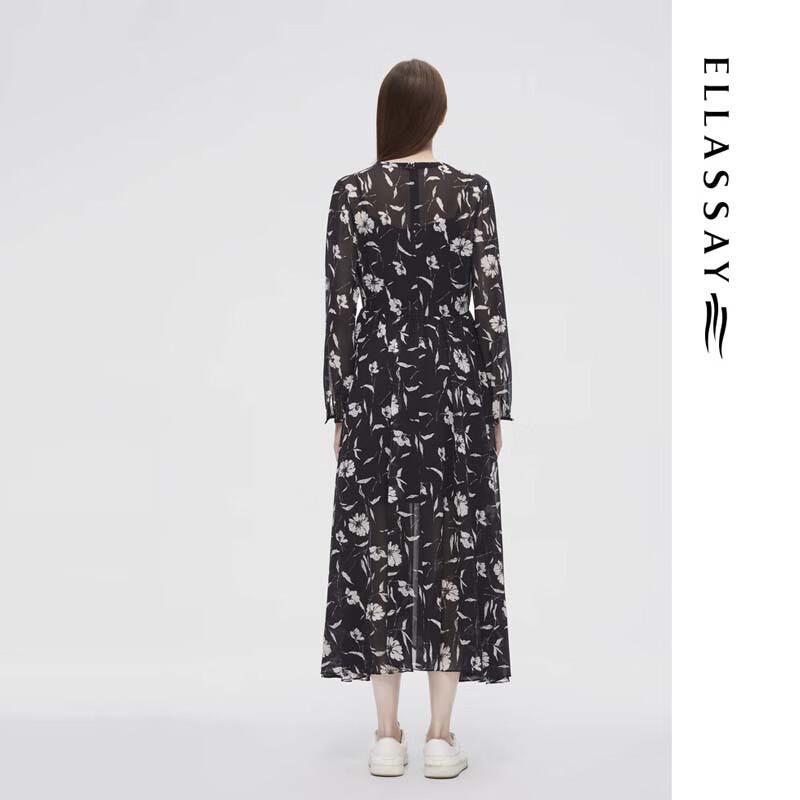 ELLASSAY Elegant Jacquard Mid-Length Dress