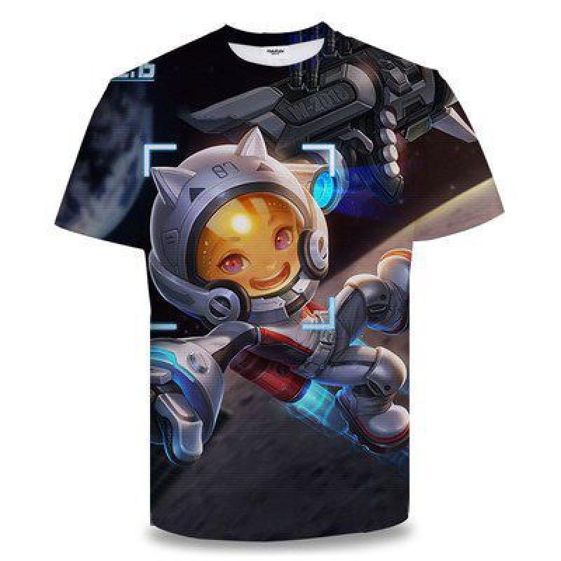 Summer King of Glory Game Clothes Men's Short Sleeved T-shirt for Middle School Students 3D Digital Printed T-shirts Top
