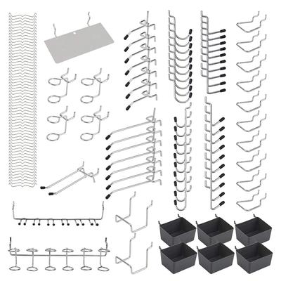 Metal Pegboard Hooks Organizer Assortment Kit Peg Locks Hanging Applications