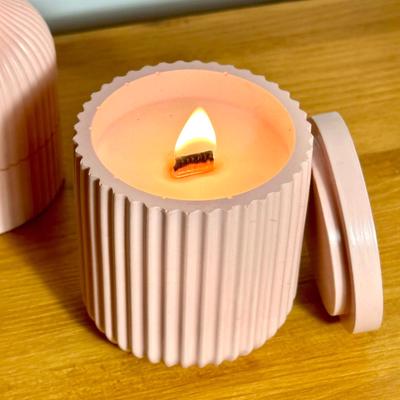 Molde de silicone para velas de listras redondas, faça você mesmo, caixa de armazenamento artesanal, suporte para canetas, gesso, cimento, vaso, artesanato, moldes de fundição, decoração para casa