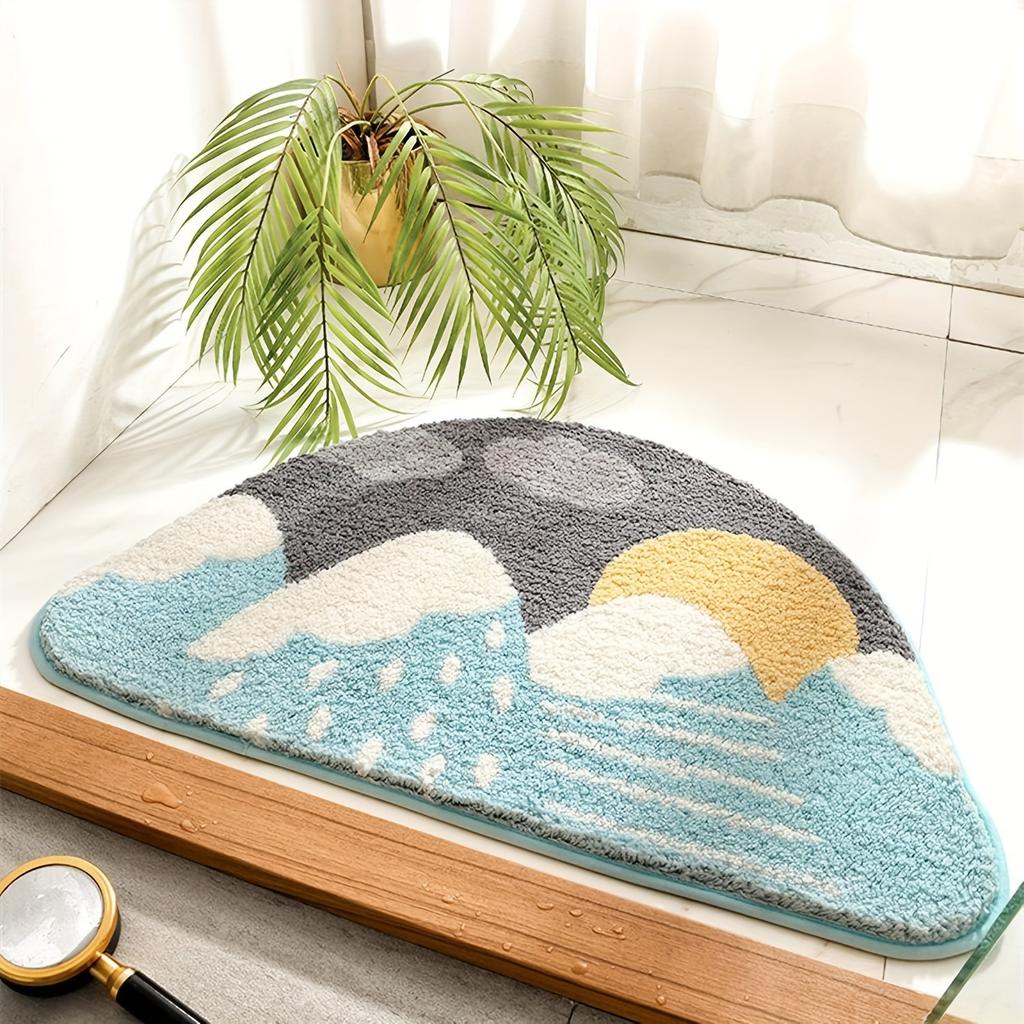 Cute Cat Carpet Bathroom Toilet Floor Mat Entrance Door Anti Slip Floor Mat