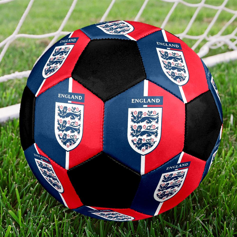 England Football Indoor Soccer Ball Colorful Machine Stitched PVC Size 5 Team Training Competition Ready Durable High-Bounce Cool Sports Gift