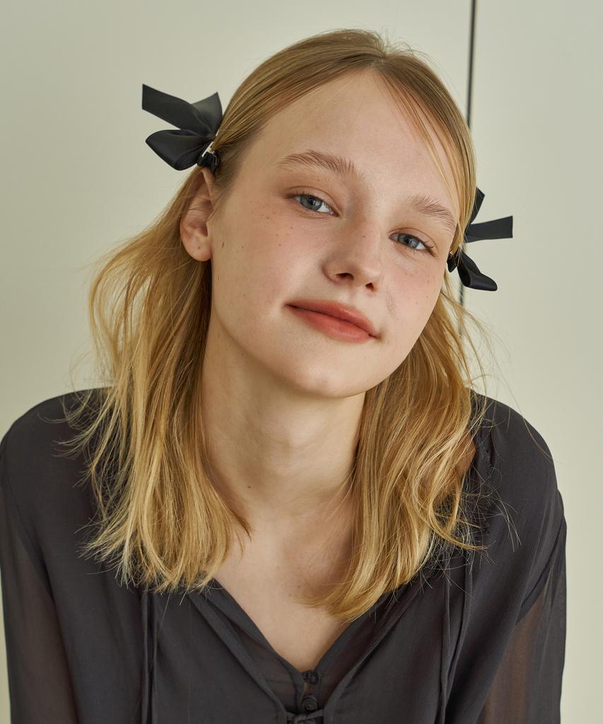 S'Secondo [Set] Mini Side Ribbon Hairpin Set