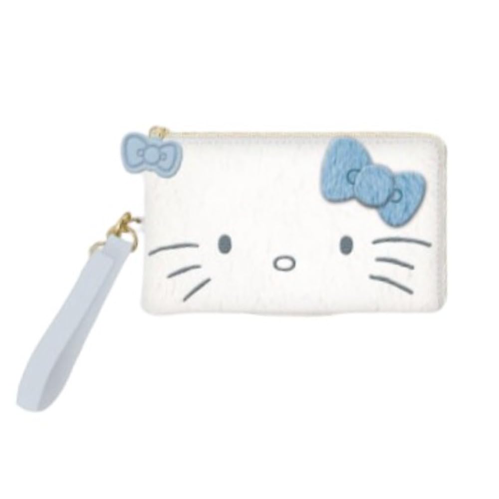 Кошелек-ключница Marimo Craft, Белый, Голубой Hello Kitty, Ш80 x В130 x Г10 мм, BLKT-055
