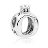 Ny Zirkon Krone Anheng Perle Sikkerhetskjede Passer Originale Mote Charms Sølvfarge Armbånd Kvinner Jente Smykker Tilpasset