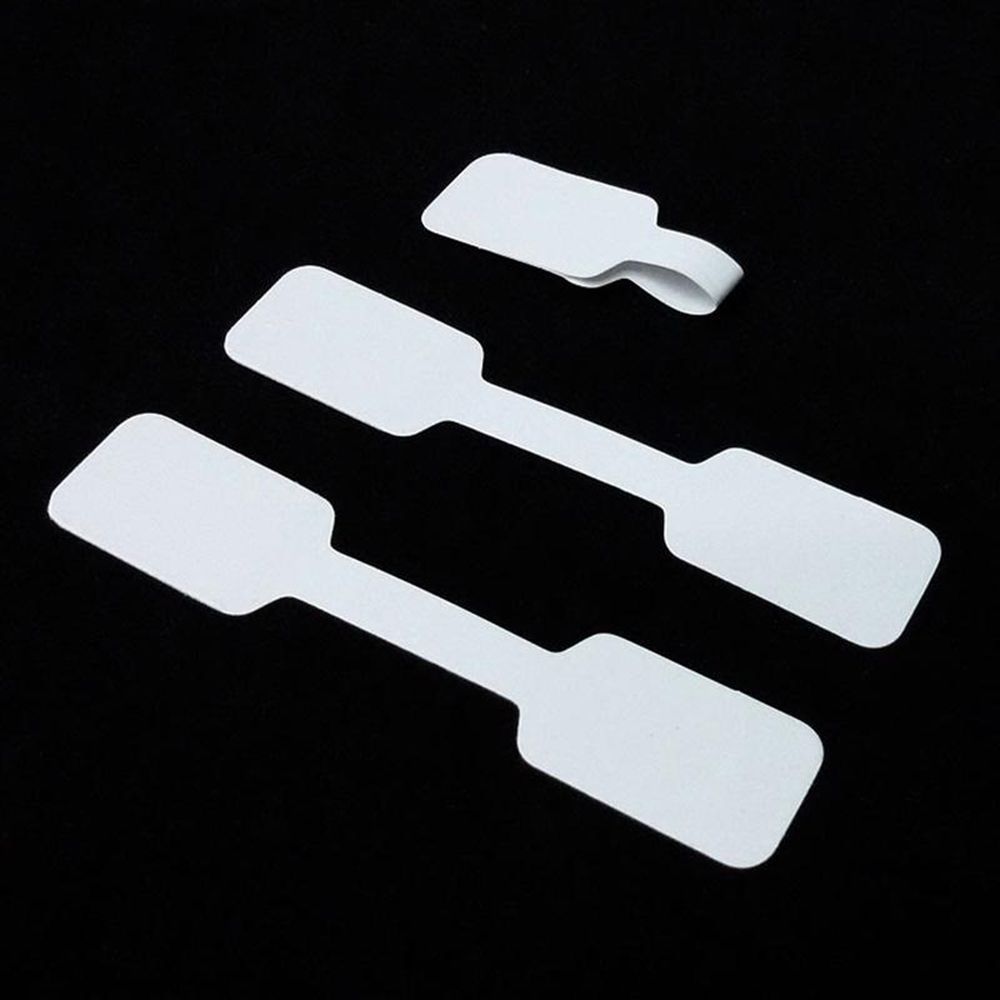 100Pcs Bracelet Jewelry Sticky Necklace Hang Size Ring Sticker Paper Price Labels Display Tags