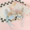 Trendy Plush Sweater Dog Braided Rope Keychain Bag Charms Pendant Decorations Multipurpose Rope  Bag Keyring