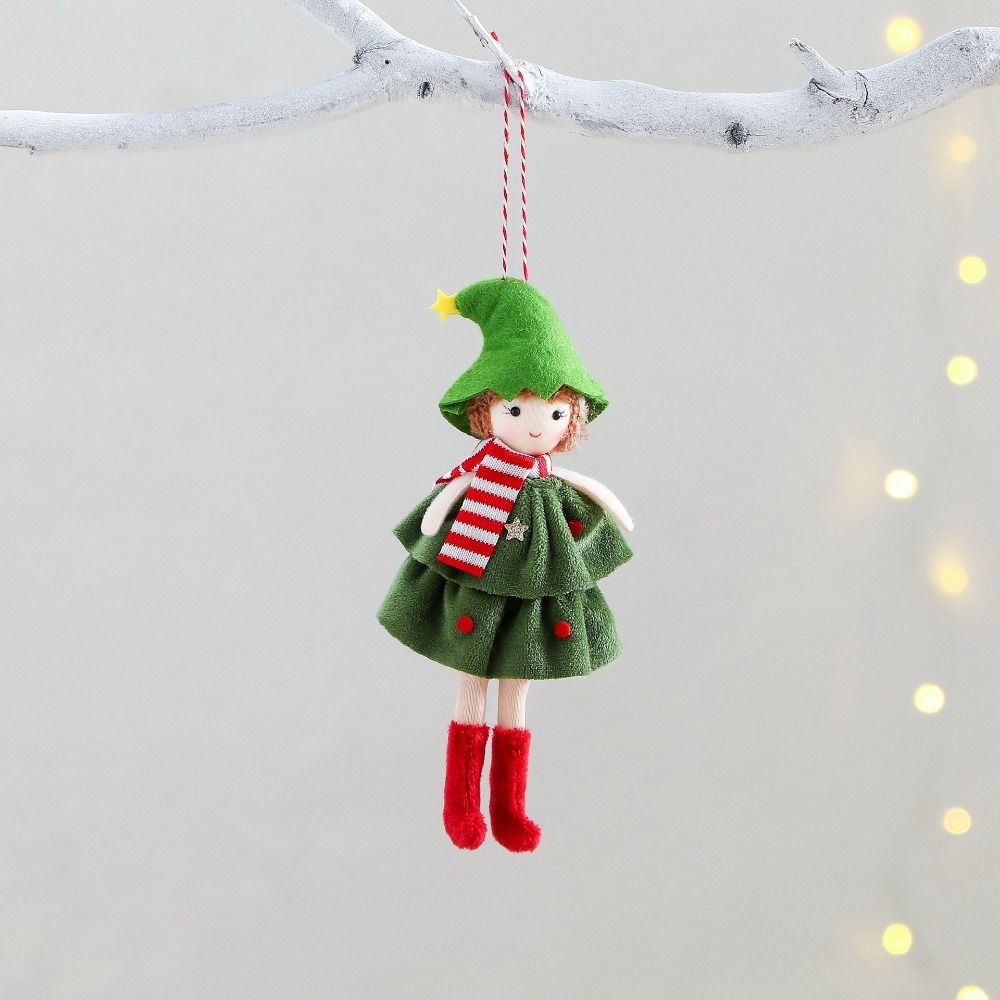 Angel Girl Cloth Christmas Angel Doll Skirt Shape Cute Christmas Girl Pendant Hanging Pendants Angel Girl Pendant Home Decor