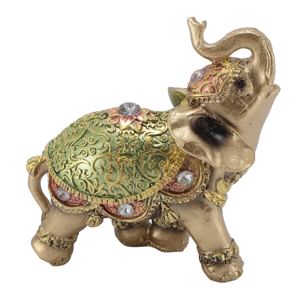 Elephant Statue Wealth Lucky Feng Shui Elephant Figurine Home Decor House Warming Present TV