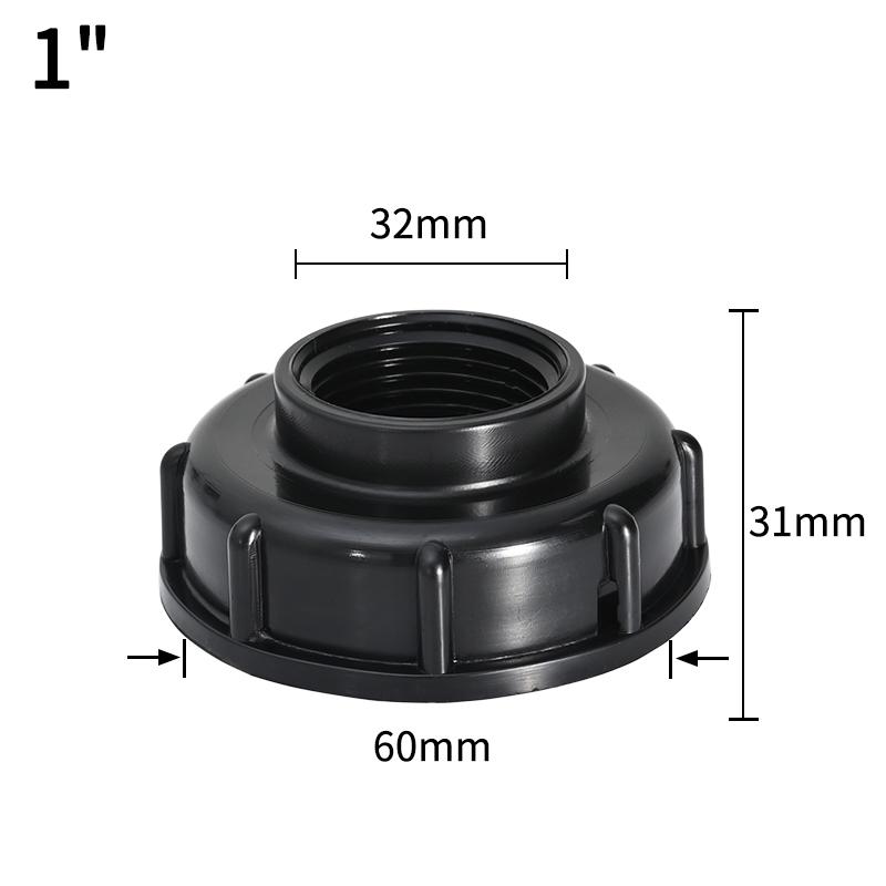 Ibc Tank Tap Adapter 1/2" 3/4" S60 Thread Connector Ton Bucket Valve Joint Accessories Ibc Tank Fitting 1-Inch Valve Adapter