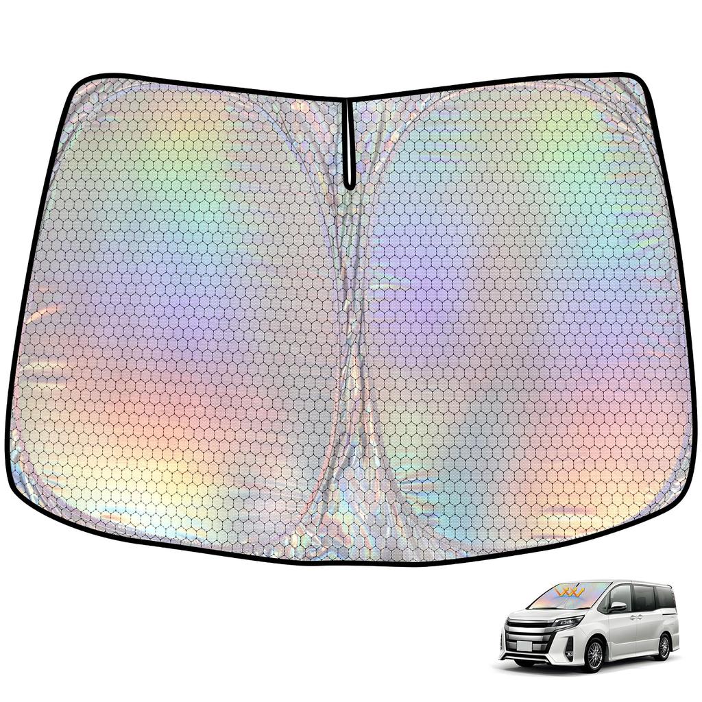 ZATOOTO Toyota Voxy Noah 80 Series Windshield Sunshade UV Protection No Suction Cups Required Blackout Insulation Shade Sunshade Heat Protection