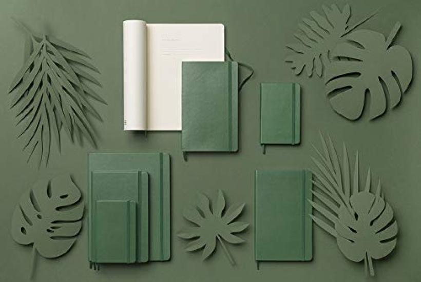 Moleskine Notebook Classic Notebook Hardcover Plain Large Size Wide X 21cm Myrtle Green QP062K15 (13cm Long)