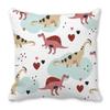 Office Sofa Car Cushion Cover Luxury Home Decoration Pillow Cover Cute Cartoon Little Dinosaur Animal Pattern