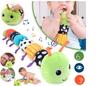 Sensory Plush Caterpillar for Babies with Music Anti-stress Mirror