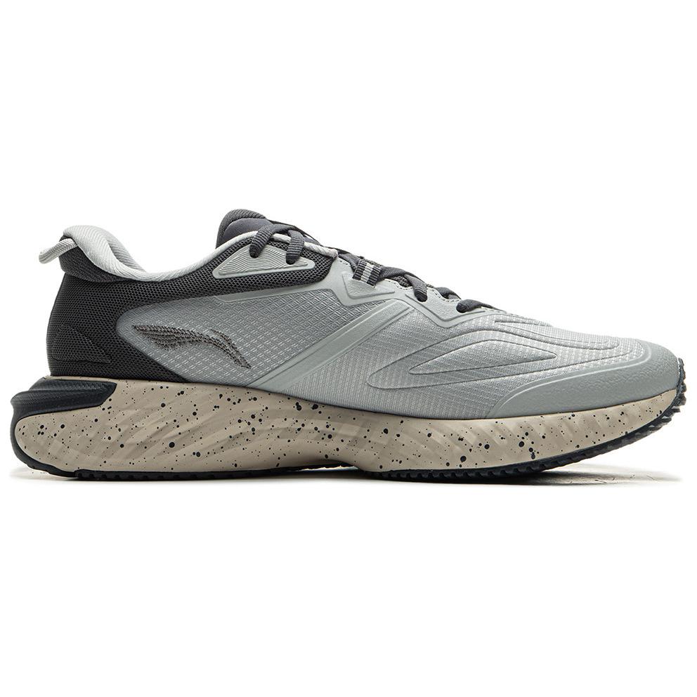 Li Ning Amortiguación Protectora Cloud Rebound Boost Envolvente Cómodo Antideslizante Resistente al Desgaste Zapatillas Casuales de Running de Caña Baja para Hombre ARSU057-3