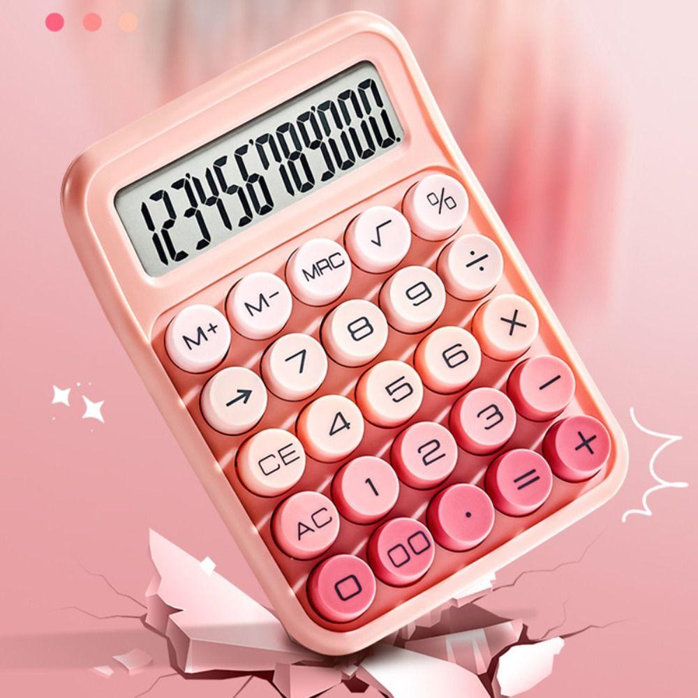 Large Display 12 Digit Calculator Gradient Color Scientific Calculator  Office Financial Use