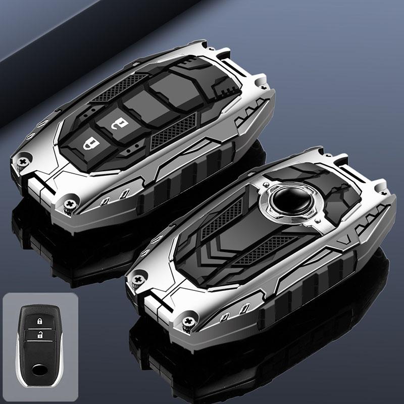 Zinc Alloy Car Key Case Cover For Toyota Land Cruiser 200 300 Prado Crown Tlk 200 Yaris Cross Hilux Innova Fortuner Camry 55