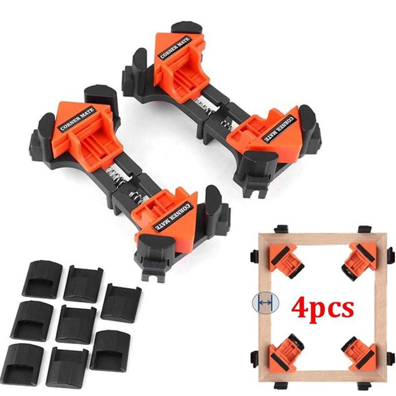 2/4pcs 90 Degree Angle Clamps Woodworking Corner Clip Angle Clip Fixer Photo Frame Clamp Tool Adjustable Installer Hand Tools