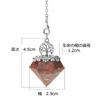 [Magic of Sedona] Diamond-Shaped Orgonite Pendulum with Carnelian Tree of Life, Power Stone, Dowsing, Divination, Orgone Power