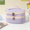 Minimalist Business Toiletry Bag With Spliced Mesh And Lightweight Design For Men And Women