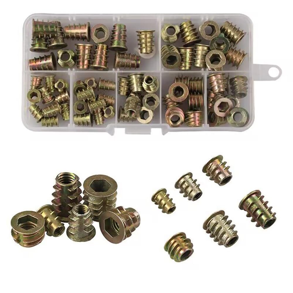 

Set of 70 Insert Nuts M4 x 10 mm M5 x 10 mm M6