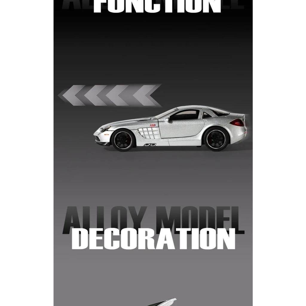 Simulation 1/32 Benz SLR McLaren 722S Linkage Sports Car Alloy Toy Car Model Sound and Light Pull Back Diecast Toy Vehicle Gift