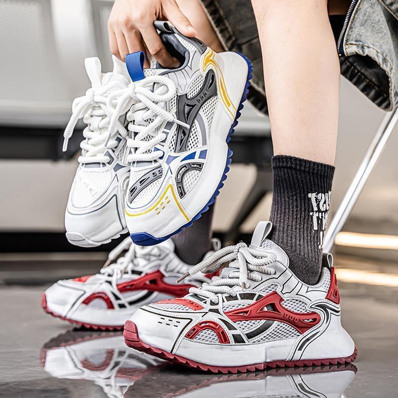 Fashion Men Casual Vintage Sneakers Mesh Breathable Outsole Four Seasons Single Shoe Style Sport Shoes Trendy for Men Basketball Shoes