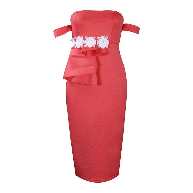 Banquet Dress 6 Summer New Temperament Elegant Sexy Tube Top Off the Shoulder Celebrity Dress