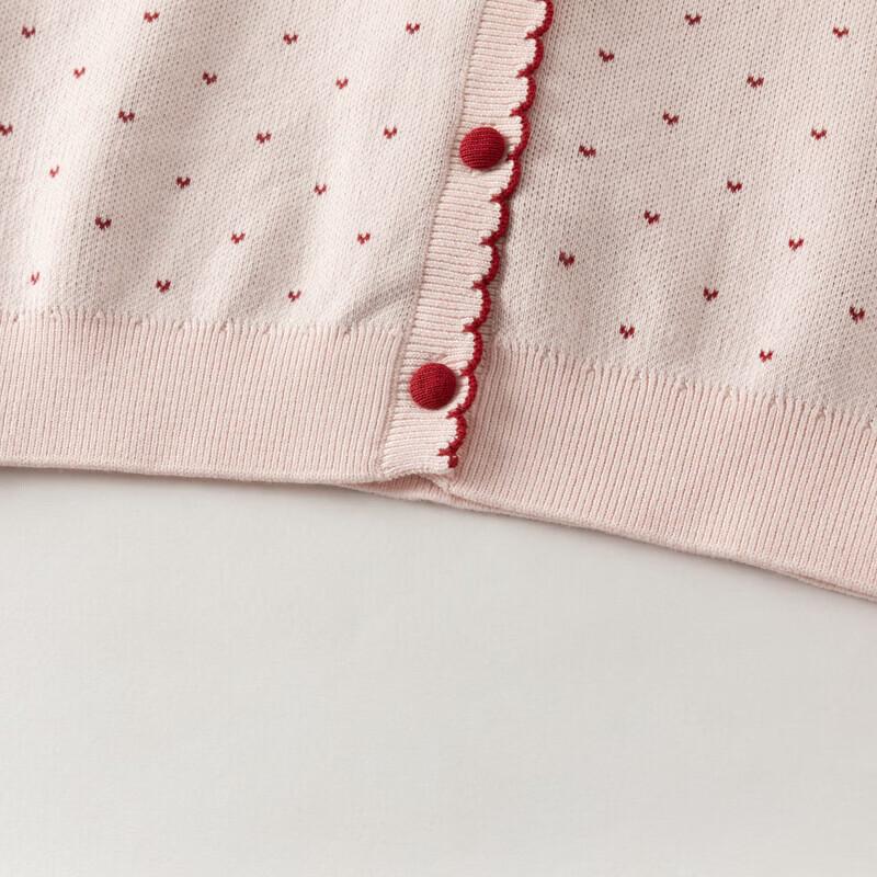 DAVE&BELLA Girls' Anti-Static Cotton Knitted Cardigan Sweater