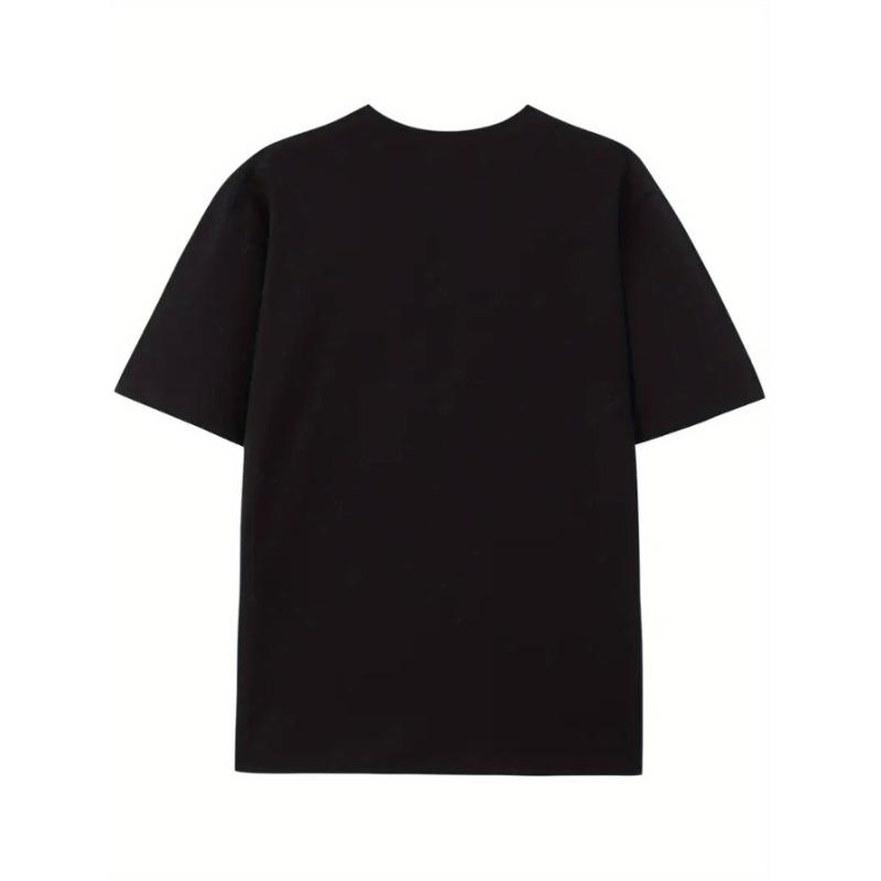 Europäische Größen Herren Lustiges Hahn & F-Caw-F Aufdruck T-Shirt - Groß & Übergröße Atmungsaktives Feuchtigkeitsableitendes Sommer-T-Shirt