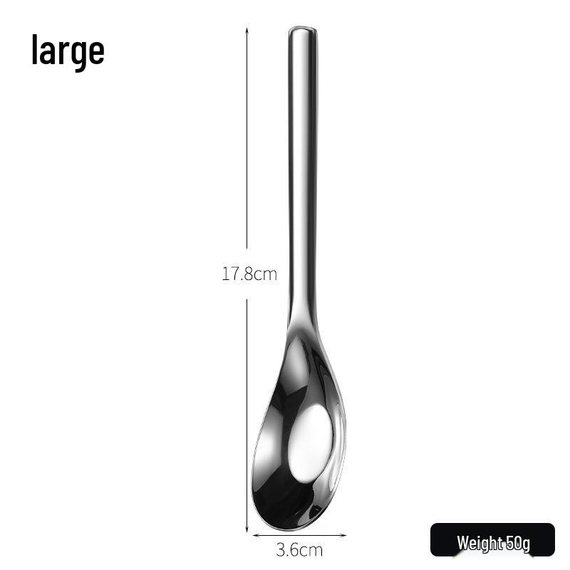 316 Stainless Steel Cute Children's Yuanbao Soup Spoon with Deepened Head and Thickened Handle