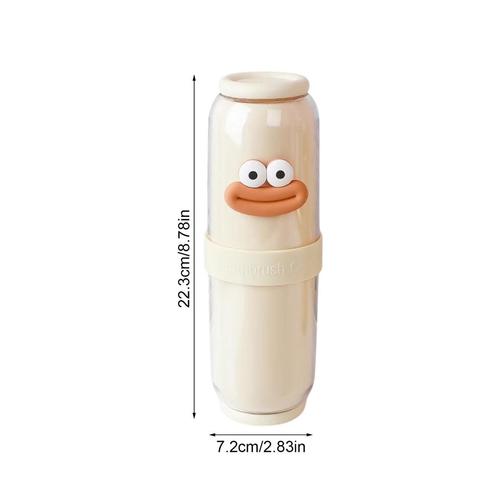 Portable Dry and Wet Separation Sausage Mouth Toothbrush Mouthwash Cup Travel Toiletries Storage Cup Space-Saving New Creative