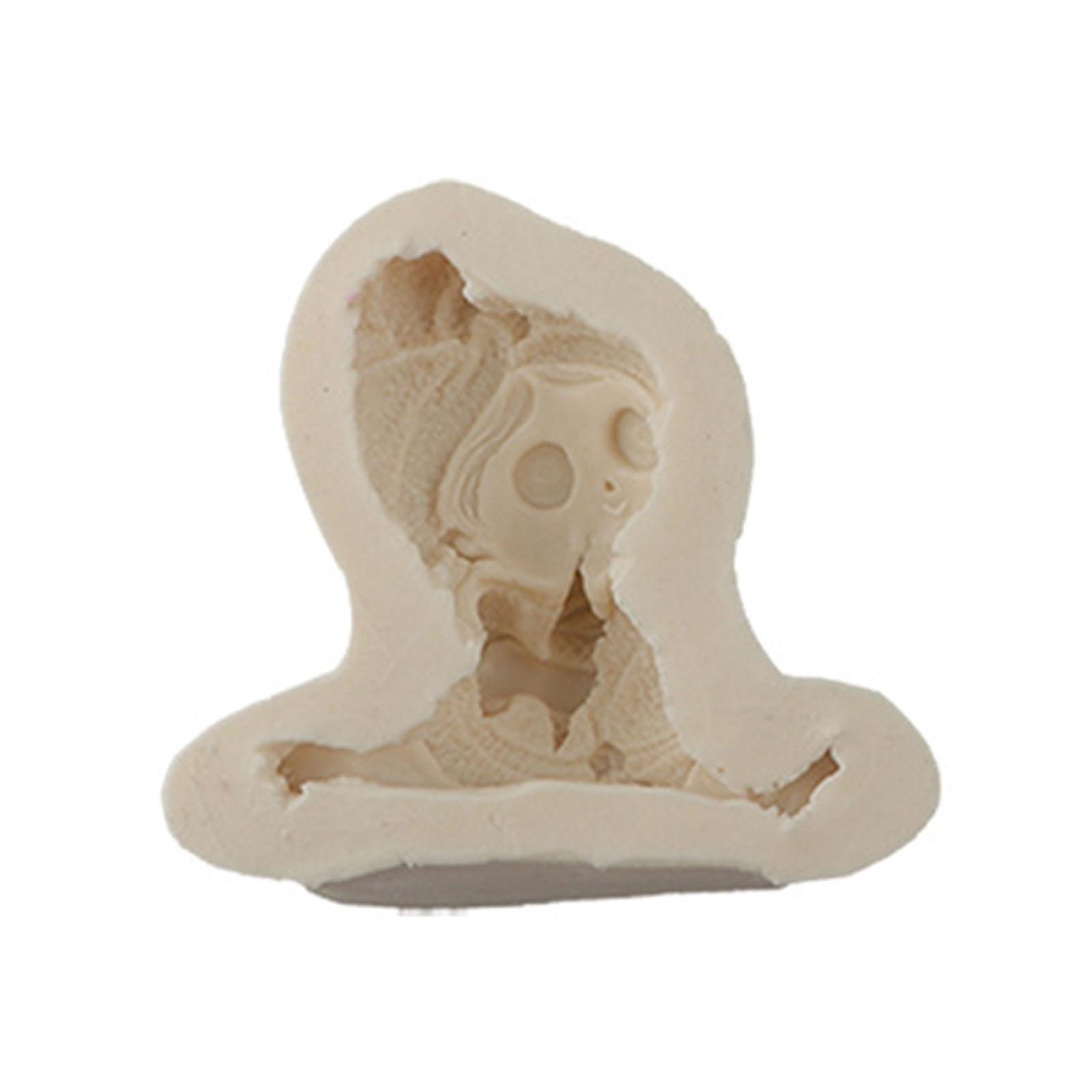 

Силиконовая форма для свечей с ангелом и девочкой для изготовления украшений ручной работы, смоляные формы для благовоний и свечей, цементная статуя, искусство A серый