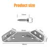 Universal Furniture Corner Connector Stainless Steel Corner Brackets for Cabinet Angle Shelf Support Fixed Brace Kits with Screw