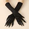 Fashionable Red Long Nail Ghost Claw Gloves Cool Halloween Costume Accessory Cosplay Party Props