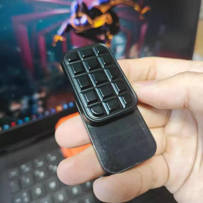 Fidget Mechanical Slider Edc Magnetic Push Card Fingertip Pushing Plate Haptic Coin Metal Sensory Stress Reducing Toys Men'S