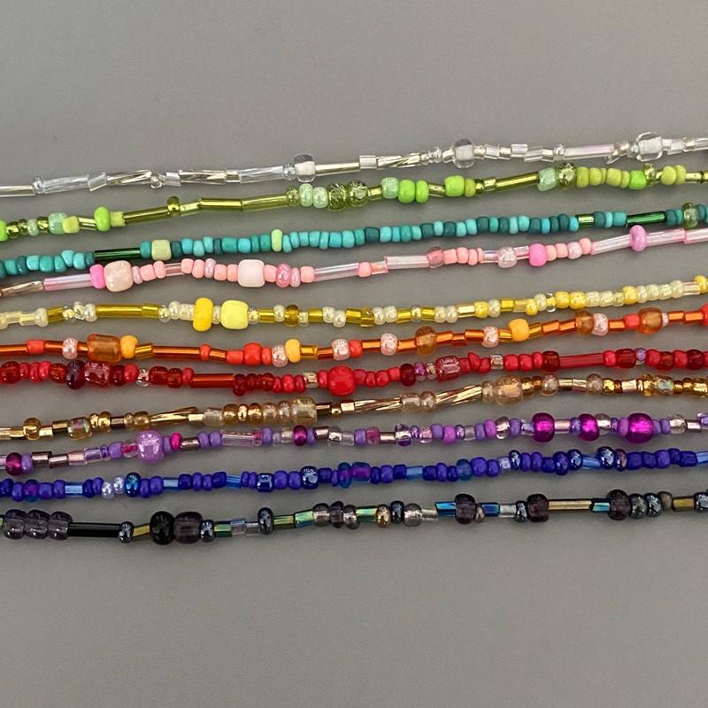 1 pc Irregualr Glasses Beads Choker Necklace for Women Fashion Trendy Popular Short Neck Jewelry Colorful Necklace  Wholesale