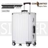 Aluminum-Magnesium Alloy Suitcase with Aluminum Frame, Universal Wheels, Combination Lock - 24" Carry-On for Students & Men's Business Travel.