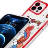 Doraemon Transparent Lion Dance Case for Apple 15PLUS, 11, 12, 8, 7 Lens All-Inclusive, Red