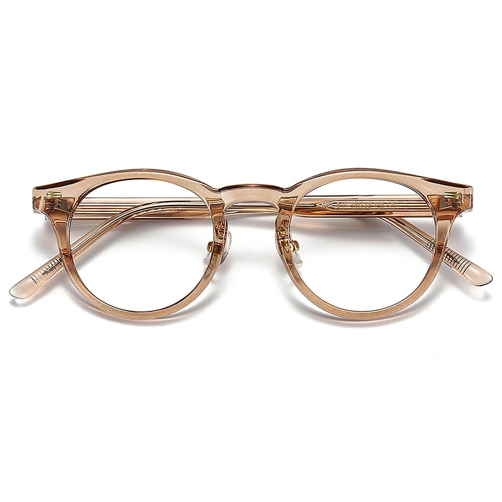 Blue Light Blocking UV Computer Unisex B1129 [FEISEDY] Glasses, Protection, Glasses, Non-Prescription, Ultra-Lightweight, Fashionable, коричневый