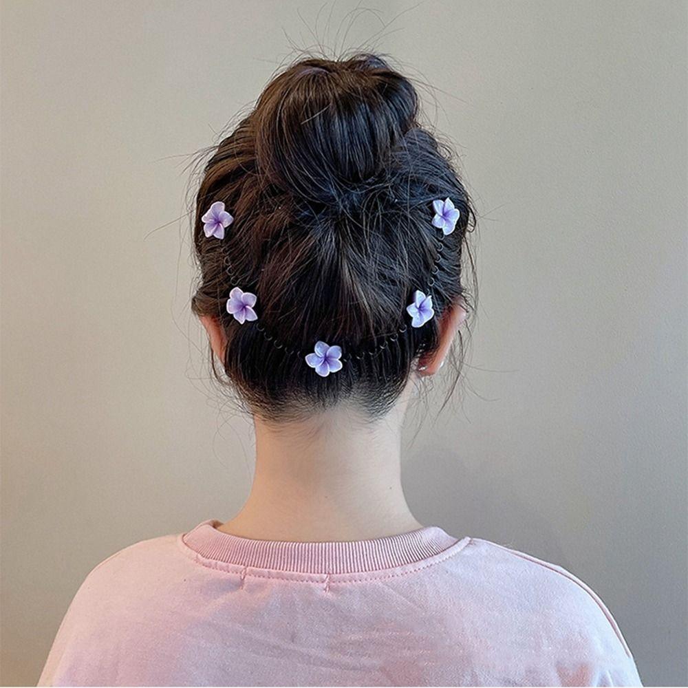 Spring Invisible Extra Hair Holder Headband Flower Hairpin U Shape Hair Styling Comb  Children
