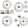 Distinctive Antique Rust Wall Clock With Silent Movement 40cm Diameter Metal Clocks