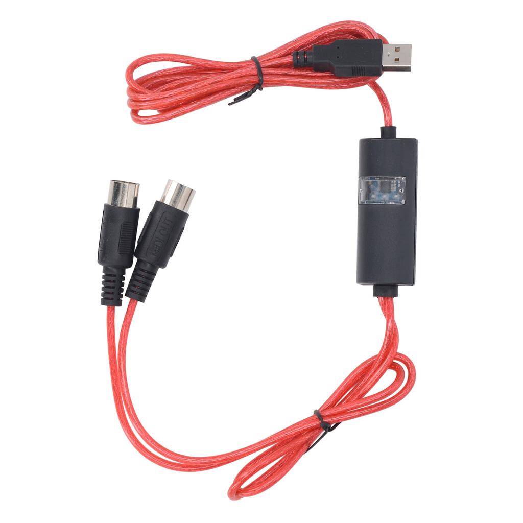USB to MIDI Cable 5ft USB 5 Pin MIDI Interface Adapter for Music Keyboard Piano to PC Laptop