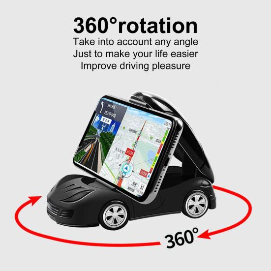 Mobile Phone Holder 360 Degree Rotating Vehicle Shape Stable Clip Car Model Mobile Phone Support Holder for Driver