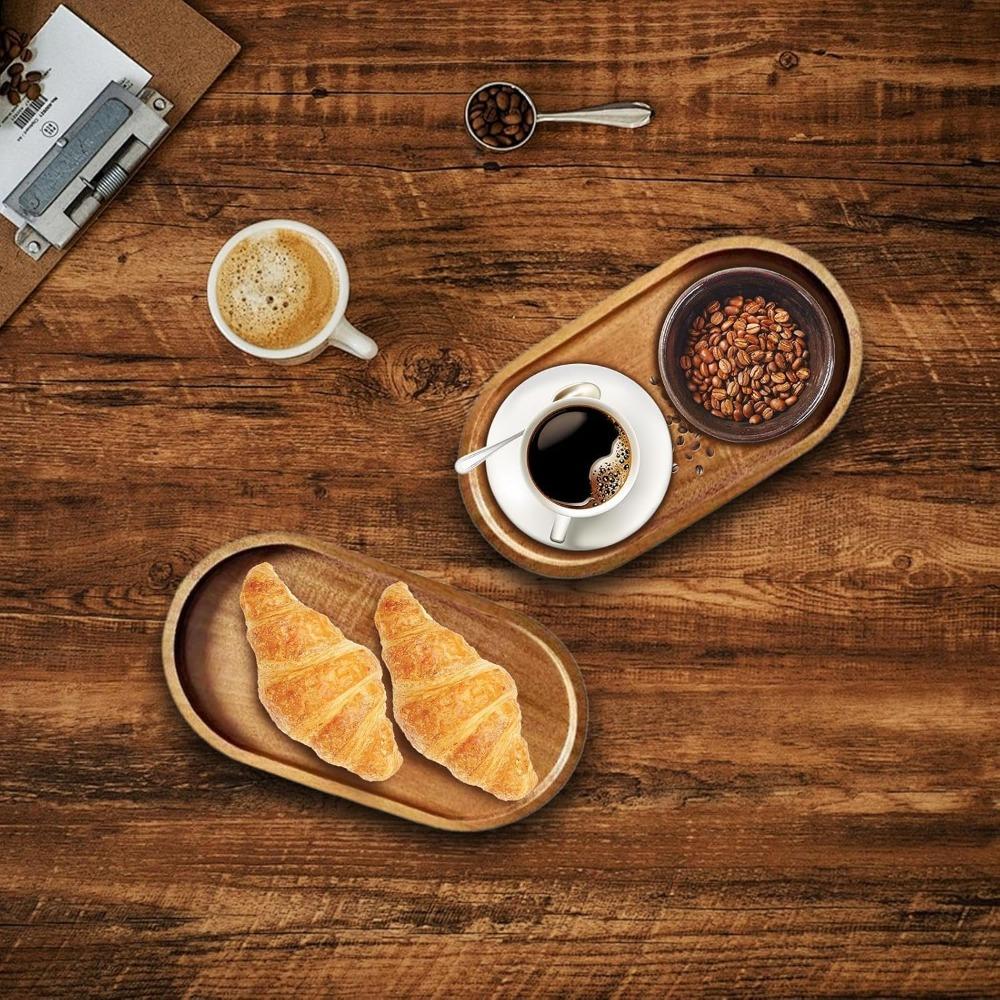 Oval/Rectangle Wooden Serving Tray Japanese-style Dessert Plate Bread Board Afternoon Tea