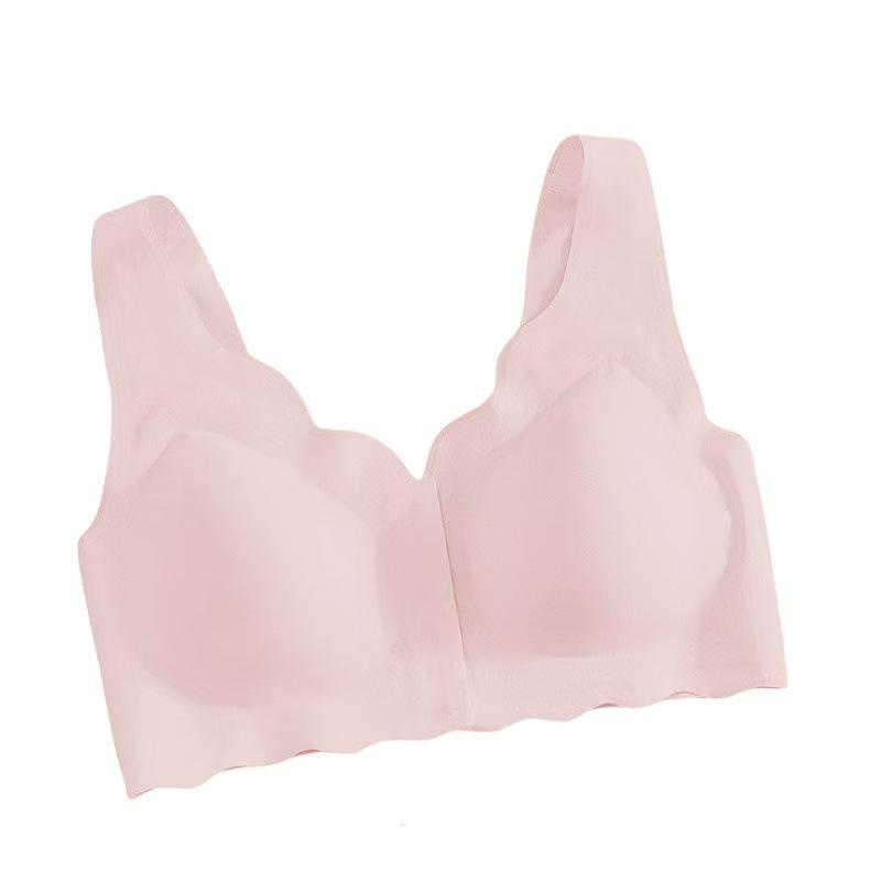 Seamless Front-Closure Plus-Size Push-Up Sports Bra: Sexy, Breathable, Anti-Sagging, Wire-Free Back Support.