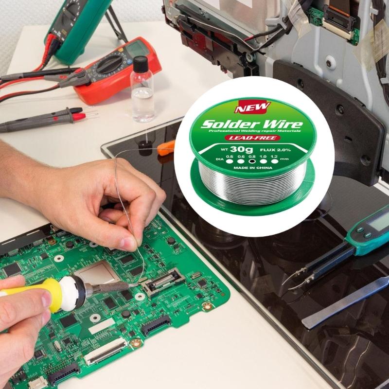 0.6mm/0.8mm/1mm Diameter Conductive Soldering Wire for Electronic Component Welding Model Making Appliance Maintenance