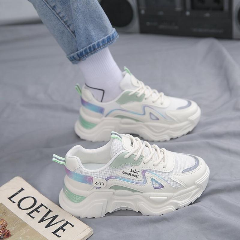 Sneakers Women Platform Flat shoesWoman Shoes Green Casual Trainers LadiesChunky Sneakers Women Shoes