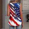 V-Neck Tank Top Women Print Tank Tee Casual Loose Fit Sleeveless Shirt